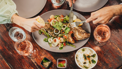 Poisson et fruits de mer : fraîcheur du lagon, style île